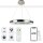 Wofi LED Smart WiZ Pendelleuchte Clint Ø60cm Nickel matt 33W 2300lm RGBW CCT 2800K-6500K dimmbar Fernbedienung App