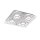 Action LED Deckenleuchte Moody eckig 30x30cm Chrom & Glas 4 x 5W 1600lm warmweiß 3000K