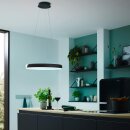 Wofi LED Smart WiZ Pendelleuchte Clint Ø60cm Schwarz 33W 2300lm RGBW CCT 2800K-6500K dimmbar Fernbedienung App