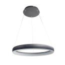 Wofi LED Smart WiZ Pendelleuchte Clint Ø60cm Schwarz 33W 2300lm RGBW CCT 2800K-6500K dimmbar Fernbedienung App
