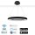 Wofi LED Smart WiZ Pendelleuchte Clint Ø60cm Schwarz 33W 2300lm RGBW CCT 2800K-6500K dimmbar Fernbedienung App