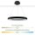Wofi LED Smart WiZ Pendelleuchte Clint Ø60cm Schwarz 33W 2300lm RGBW CCT 2800K-6500K dimmbar Fernbedienung App