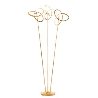 Wofi LED Stehleuchte Eliot 140cm Gold 3 x 13W 3300lm warmweiß 3000K mit Fußschalter