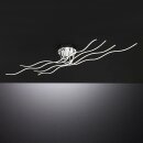 Wofi LED Deckenleuchte Linee Schwarz 8-flammig 154x24cm 46W 2880lm warmweiß 3000K dimmbar
