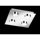 Action LED Deckenleuchte Veneta Chrom eckig 25x25cm 4 x 3W 840lm warmweiß 3000K