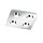 Action LED Deckenleuchte Veneta Chrom eckig 25x25cm 4 x 3W 840lm warmweiß 3000K