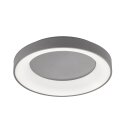 Wofi LED Wand- & Deckenleuchte Shay rund Ø59cm Dunkelgrau 37W 3600lm warmweiß 3000K Backlight 3-Stufen dimmbar