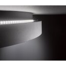 Wofi LED Wand- & Deckenleuchte Shay rund Ø59cm Dunkelgrau 37W 3600lm warmweiß 3000K Backlight 3-Stufen dimmbar