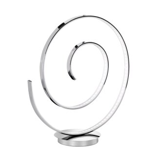 Wofi LED Tischleuchte Orland Chrom spiralförmig 10W 700lm warmweiß 3000K mit Schalter