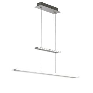 Wofi LED Pendelleuchte Mission Nickel Chrom 2-flammig 33W 2100lm warmweiß 3000K höhenverstellbar