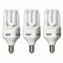 3 x Megaman Energiesparlampe Röhrenform 9W E14 450lm warmweiß 2700K