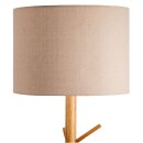 Pauleen Stehleuchte Grand Romance 160cm Beige Holz Weiß max. 20W E27 ohne Leuchtmittel mit Schalter