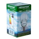 Megaman ESL Energiesparlampe G55 Mini Globe 4W = 20W E14 klar 140 warmweiß 2700K