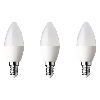 3 x Wofi LED Leuchtmittel Kerzen 5,5W = 40W E14 matt 470lm warmweiß 3000K