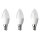 3 x Wofi LED Leuchtmittel Kerzen 5,5W = 40W E14 matt 470lm warmweiß 3000K