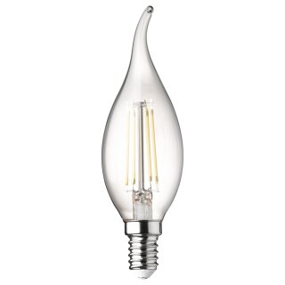 Wofi LED Filament Leuchtmittel Windstoßkerze 3W E14 klar 320lm warmweiß 2700K DIMMBAR
