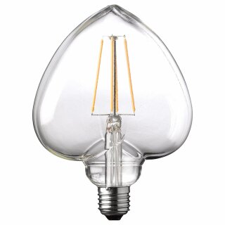 Wofi LED Filament Leuchtmittel H128 Herz-Form 4W E27 klar 300lm extra warmweiß 1800K