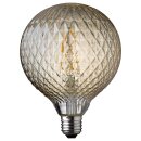 Wofi LED Filament Leuchtmittel G125 Globe Raute 4W E27 Gold klar 300lm extra warmweiß 1800K