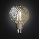 Wofi LED Filament Leuchtmittel G125 Globe Noppen 4W E27 Gold klar 530lm extra warmweiß 2200K