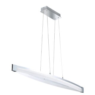 Wofi LED Pendelleuchte Vannes Chrom 127cm 34W 3400lm warmweiß 3000K kürzbar dimmbar