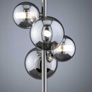 Wofi LED Tischleuchte Villa Rauchglas Schwarz Chrom 4 x 2,7W G9 1200lm warmweiß 3000K mit Schalter