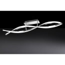 Wofi LED Deckenleuchte Idana Chrom 101cm 2 x 13,5W 2000lm warmweiß 3000K dimmbar