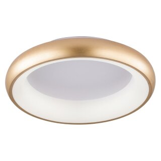 Wofi LED Deckenleuchte Poona rund Ø45cm Gold 31W 2600lm warmweiß 3000K Backlight 3-Stufen dimmbar