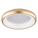 Wofi LED Deckenleuchte Poona rund Ø45cm Gold 31W 2600lm warmweiß 3000K Backlight 3-Stufen dimmbar