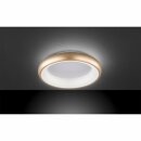 Wofi LED Deckenleuchte Poona rund Ø45cm Gold 31W 2600lm warmweiß 3000K Backlight 3-Stufen dimmbar