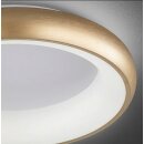 Wofi LED Deckenleuchte Poona rund Ø45cm Gold 31W 2600lm warmweiß 3000K Backlight 3-Stufen dimmbar