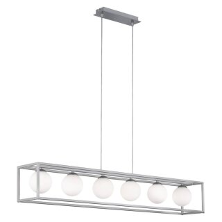 Wofi LED Pendelleuchte Aurelia Nickel 6-flammig 6 x 3,5W G9 1920lm warmweiß 3000K kürzbar