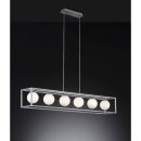 Wofi LED Pendelleuchte Aurelia Nickel 6-flammig 6 x 3,5W G9 1920lm warmweiß 3000K kürzbar