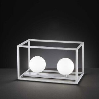 Wofi LED Tischleuchte Aurelia Nickel matt 2-flammig 2 x 3,5W G9 640lm warmweiß 3000K mit Schalter
