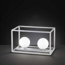 Wofi LED Tischleuchte Aurelia Nickel matt 2-flammig 2 x 3,5W G9 640lm warmweiß 3000K mit Schalter