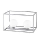 Wofi LED Tischleuchte Aurelia Nickel matt 2-flammig 2 x 3,5W G9 640lm warmweiß 3000K mit Schalter