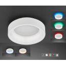 Wofi LED Deckenleuchte Cameron rund Ø45cm Weiß 26W 2100lm CCT 2700K-5500K RGB Backlight dimmbar mit Fernbedienung