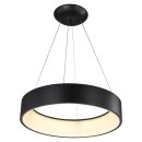 Wofi LED Pendelleuchte Pure Ø60cm Schwarz 36W 3300lm warmweiß 3000K kürzbar