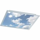 Wofi LED Deckenleuchte Aufbaupanel Liv Silber Himmel 60x60cm 36W 3400lm CCT 2800K-6800K Dimmbar mit Fernbedienung