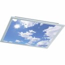 Wofi LED Deckenleuchte Aufbaupanel Liv Silber Himmel 60x60cm 36W 3400lm CCT 2800K-6800K Dimmbar mit Fernbedienung