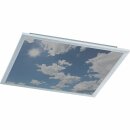 Wofi LED Deckenleuchte Aufbaupanel Liv Silber Himmel 60x60cm 36W 3400lm CCT 2800K-6800K Dimmbar mit Fernbedienung