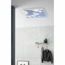 Wofi LED Deckenleuchte Aufbaupanel Liv Silber Himmel 60x60cm 36W 3400lm CCT 2800K-6800K Dimmbar mit Fernbedienung