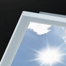 Wofi LED Deckenleuchte Aufbaupanel Liv Silber Himmel 60x60cm 36W 3400lm CCT 2800K-6800K Dimmbar mit Fernbedienung