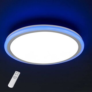 Action LED Deckenleuchte Bodo Weiß rund Ø40cm 28W 2300lm CCT Warmweiß - Kaltweiß dimmbar mit Fernbedienung