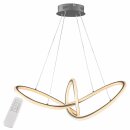 Wofi LED Pendelleuchte Madison Ø80cm Dunkelgrau 55W 3500lm CCT Warmweiß - Kaltweiß dimmbar mit Fernbedienung