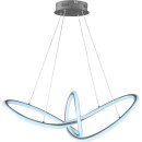 Wofi LED Pendelleuchte Madison Ø80cm Dunkelgrau 55W 3500lm CCT Warmweiß - Kaltweiß dimmbar mit Fernbedienung