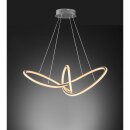 Wofi LED Pendelleuchte Madison Ø80cm Dunkelgrau 55W 3500lm CCT Warmweiß - Kaltweiß dimmbar mit Fernbedienung