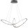 Wofi LED Pendelleuchte Madison Ø80cm Dunkelgrau 55W 3500lm CCT Warmweiß - Kaltweiß dimmbar mit Fernbedienung