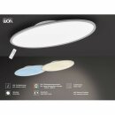 Wofi LED Deckenleuchte Valley 80cm Weiß 36W 2850lm CCT Warmweiß - Kaltweiß dimmbar mit Fernbedienung