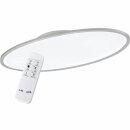 Wofi LED Deckenleuchte Valley 80cm Weiß 36W 2850lm CCT Warmweiß - Kaltweiß dimmbar mit Fernbedienung
