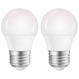 2 x Majestic LED Leuchtmittel P45 Tropfen 6,2W = 40W E27 matt 470lm warmweiß 2700K DIMMBAR